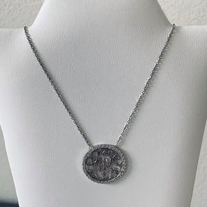 Silver Diamond Love Necklace
